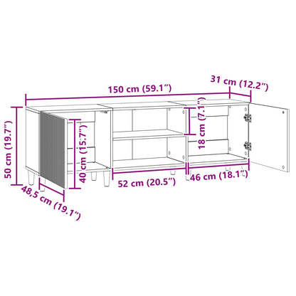 Mobile TV Rovere Sonoma 150 x 31 x 50 cm Legno ingegnerizzato | homemem39