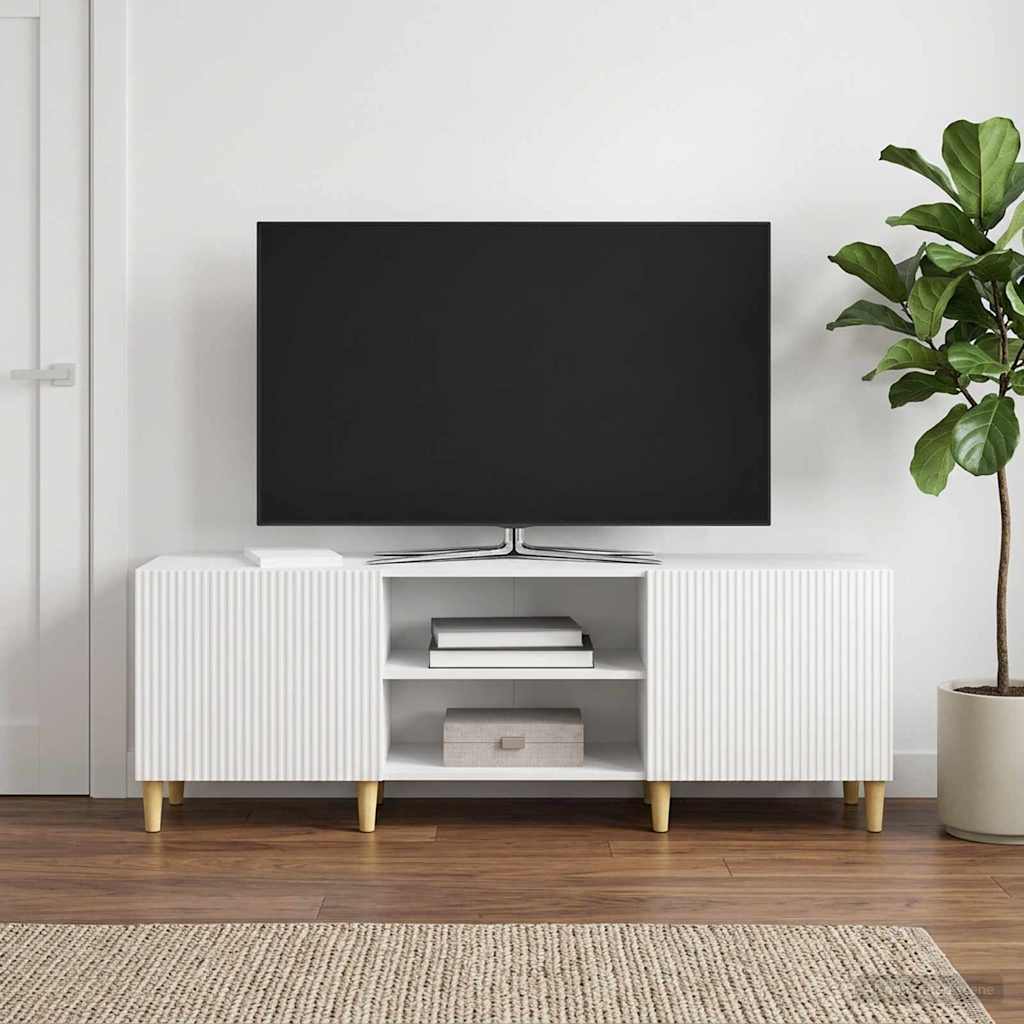 Mobile TV Bianco Lucido 150 x 31 x 50 cm Legno ingegnerizzato