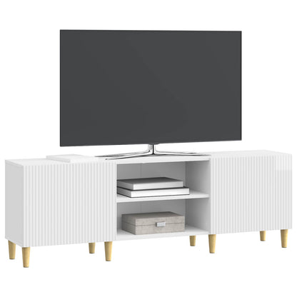 Mobile TV Bianco Lucido 150 x 31 x 50 cm Legno ingegnerizzato