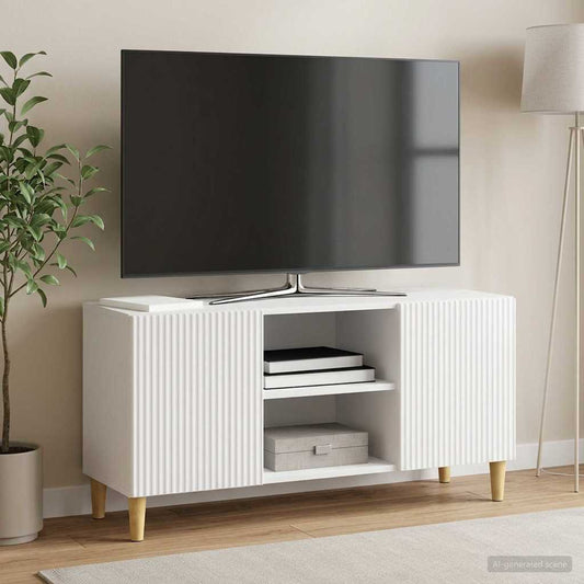 Mobile TV Bianco Lucido 102 x 34,5 x 50 cm Legno ingegnerizzato