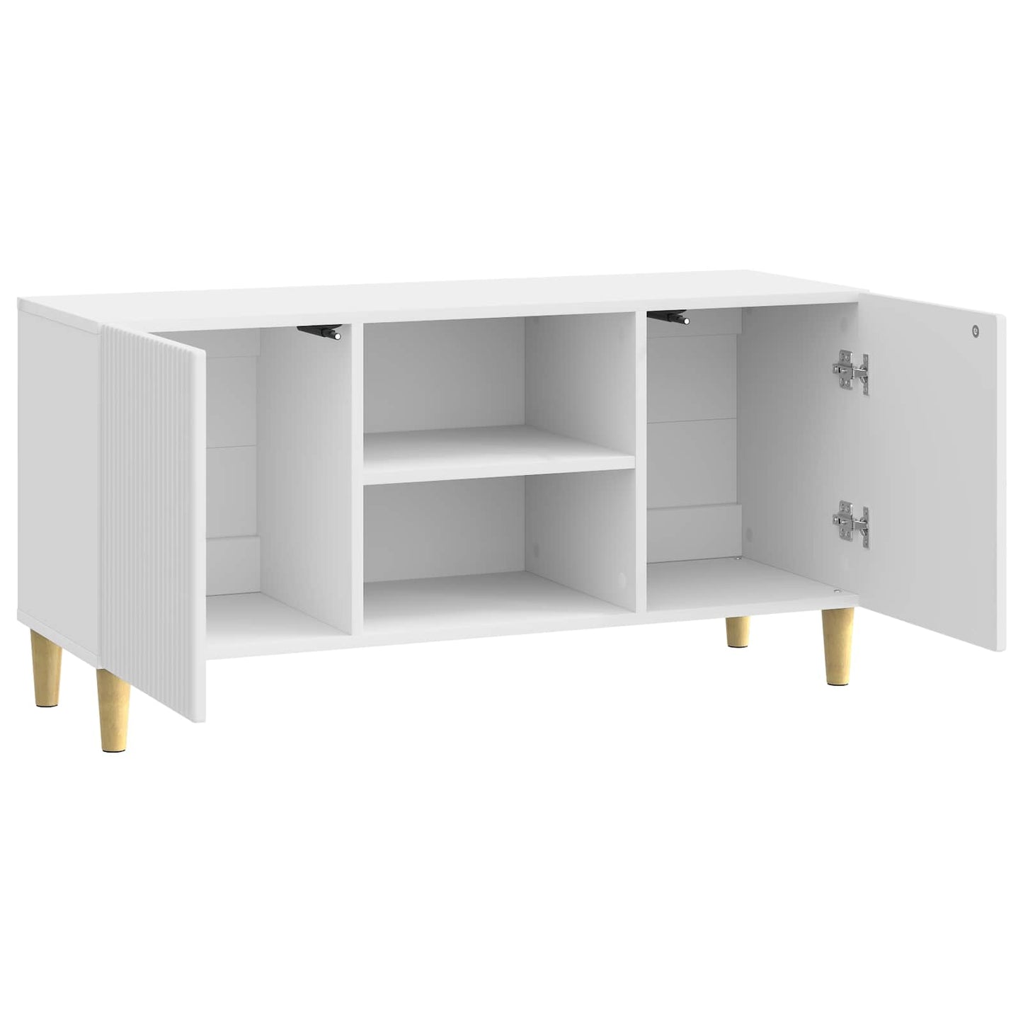 Mobile TV Bianco Lucido 102 x 34,5 x 50 cm Legno ingegnerizzato