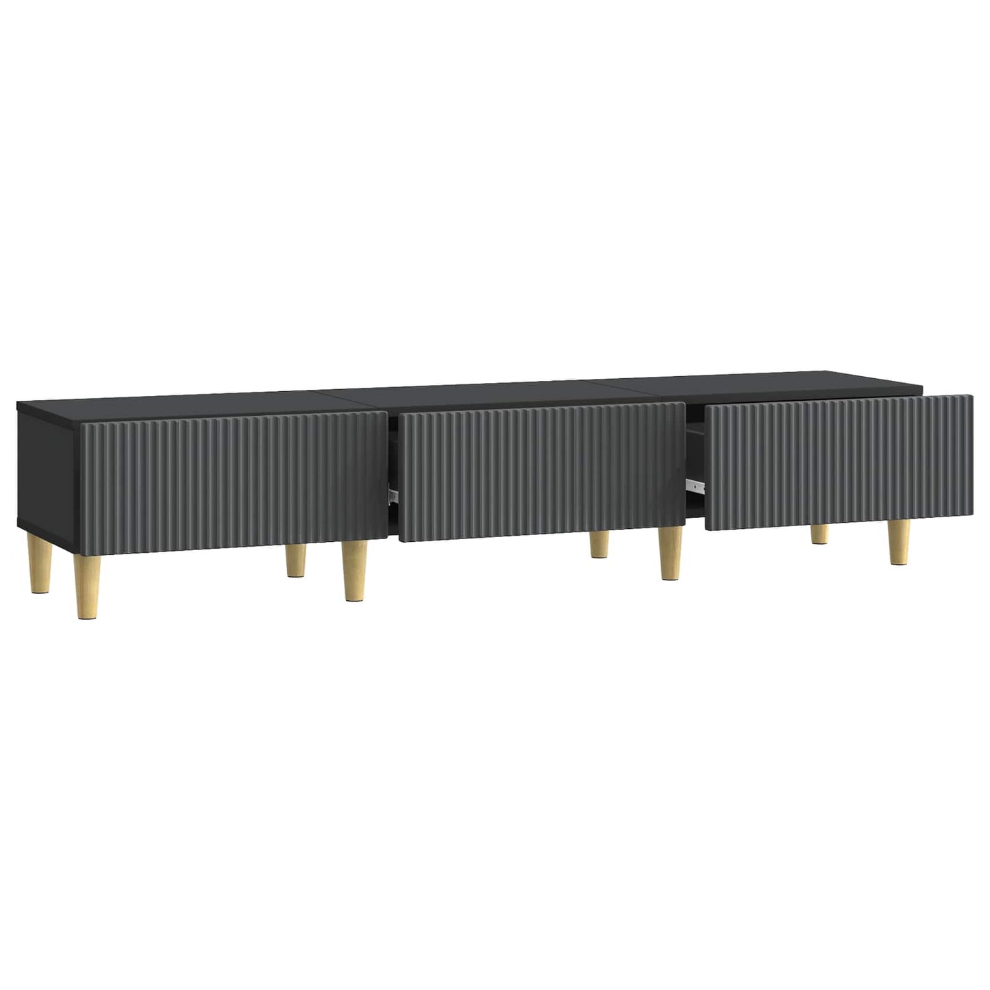 Mobile TV Nero 147 x 34,5 x 30 cm Legno ingegnerizzato