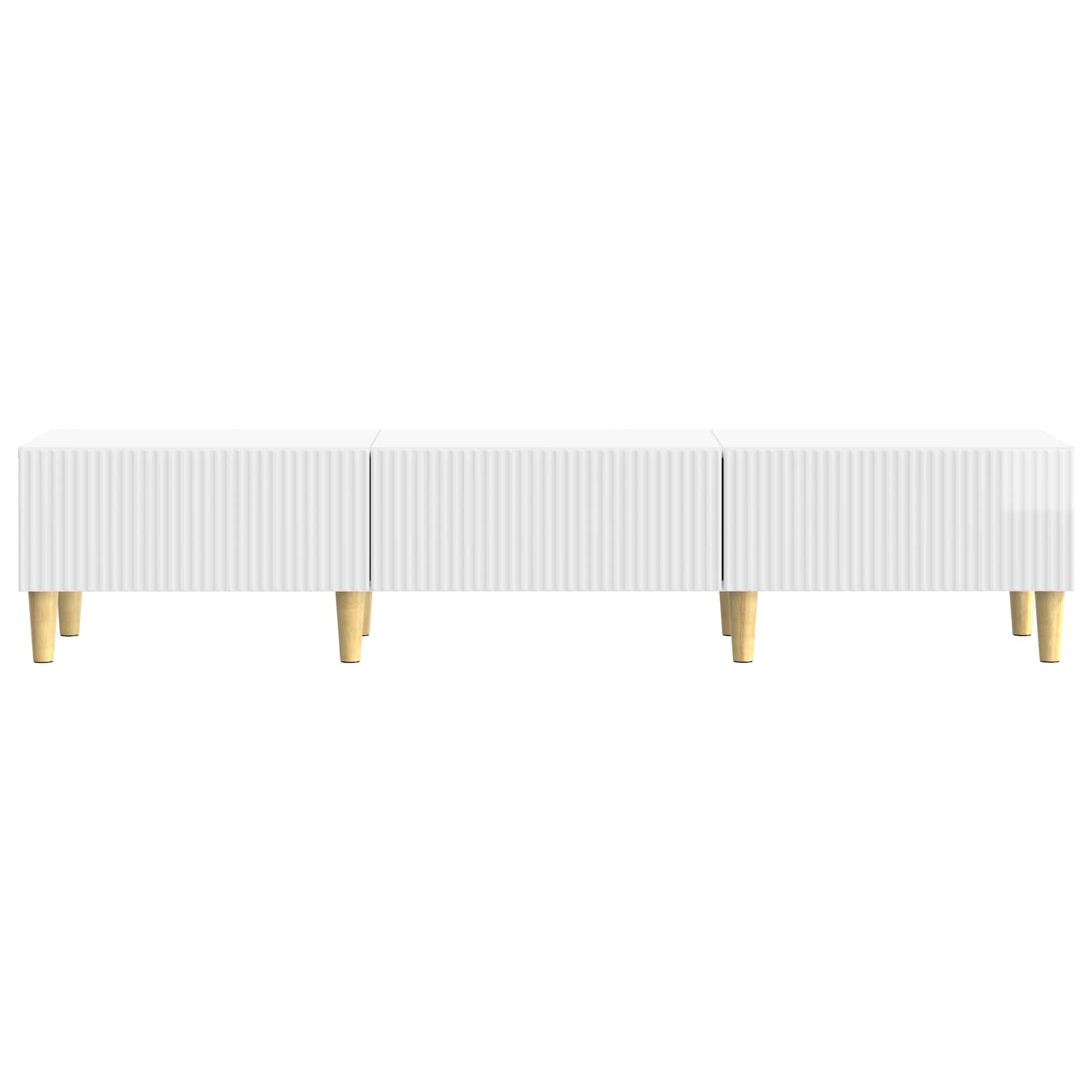 Mobile TV Bianco Lucido 147 x 34,5 x 30 cm Legno ingegnerizzato | homemem39
