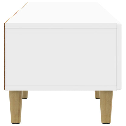 Mobile TV Bianco Lucido 147 x 34,5 x 30 cm Legno ingegnerizzato | homemem39