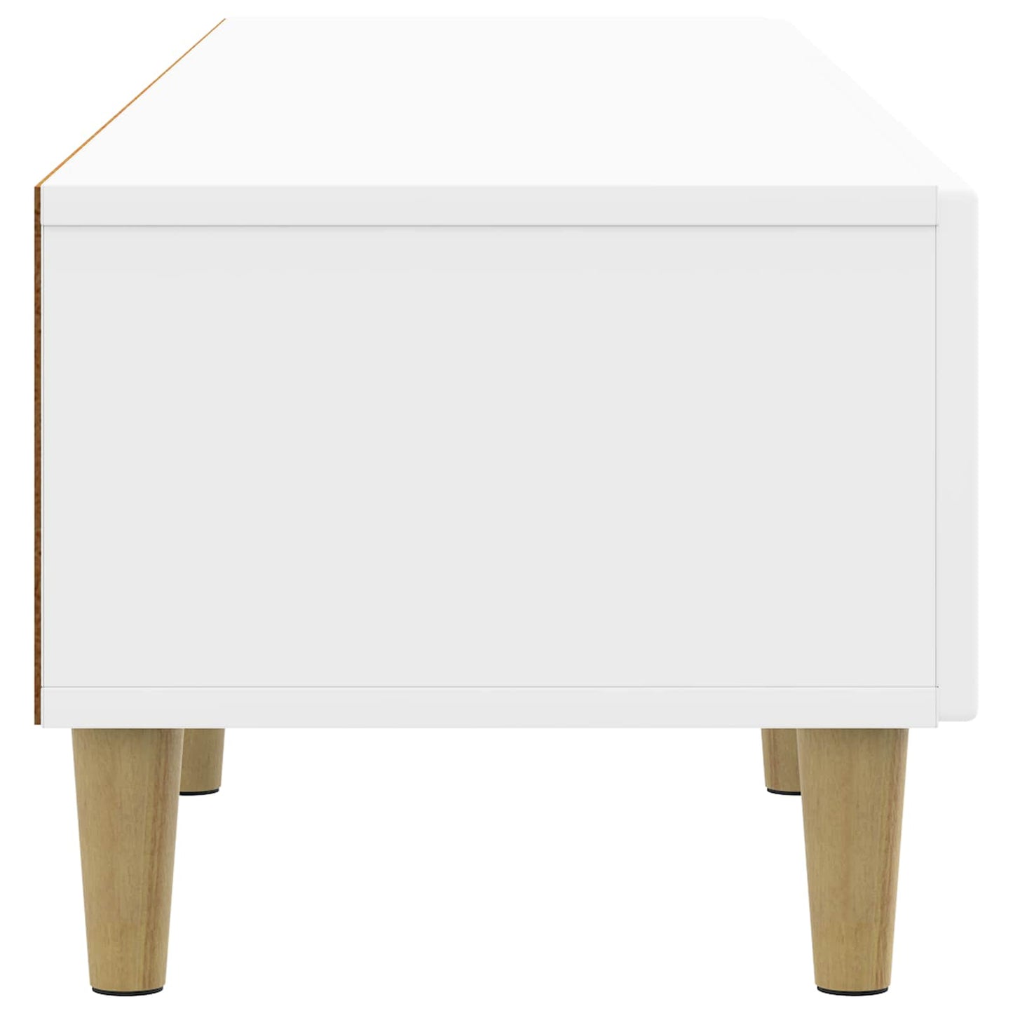 Mobile TV Bianco Lucido 147 x 34,5 x 30 cm Legno ingegnerizzato