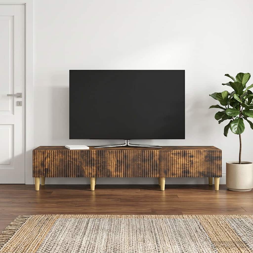 Mobile TV Rovere Fumo 147 x 34,5 x 30 cm Legno ingegnerizzato