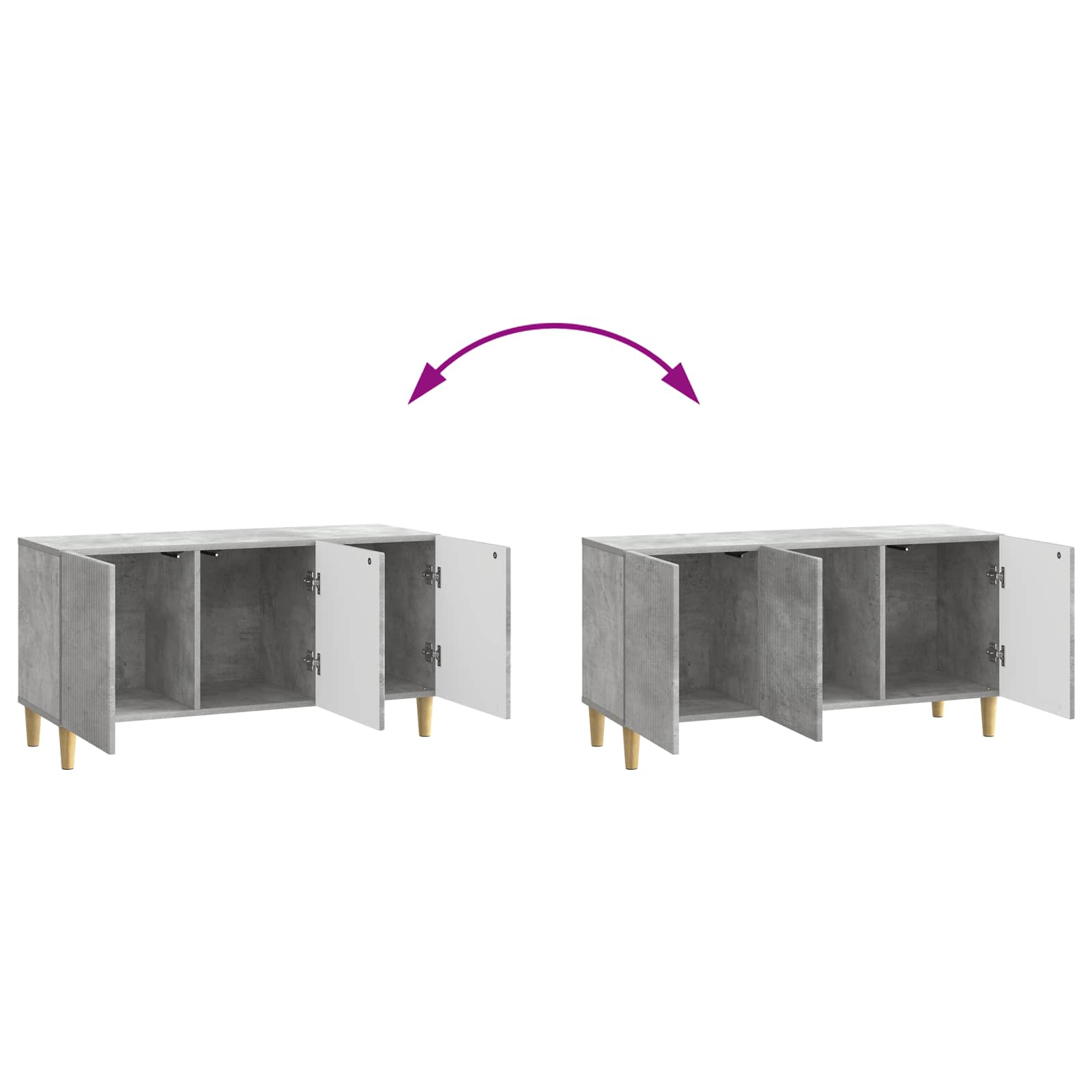 Mobile TV Grigio Cemento 99 x 34,5 x 50 cm Legno ingegnerizzato | homemem39
