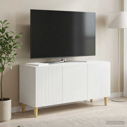 Mobile TV Bianco Lucido 99 x 34,5 x 50 cm Legno ingegnerizzato