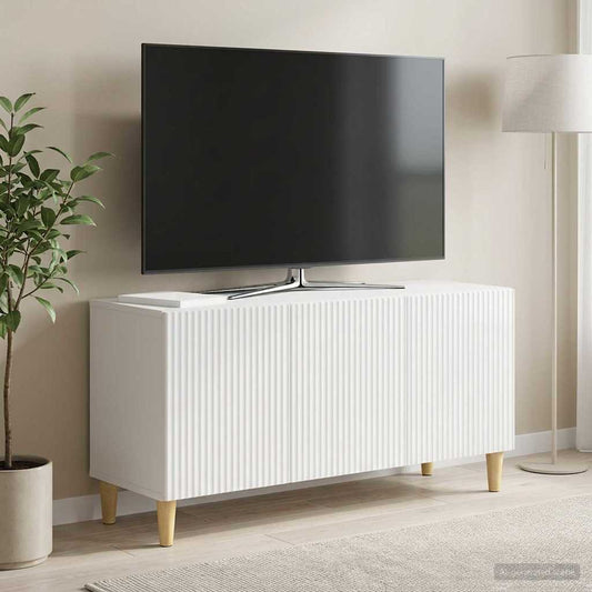 Mobile TV Bianco Lucido 99 x 34,5 x 50 cm Legno ingegnerizzato