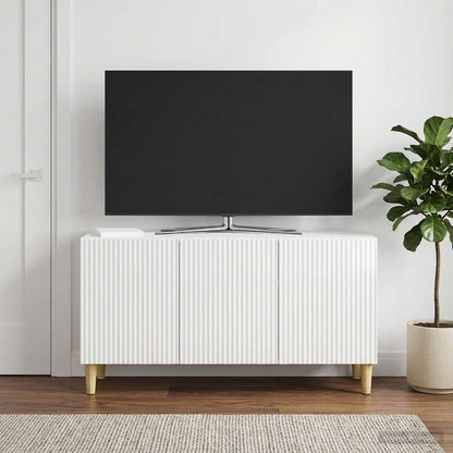 Mobile TV Bianco Lucido 99 x 34,5 x 50 cm Legno ingegnerizzato