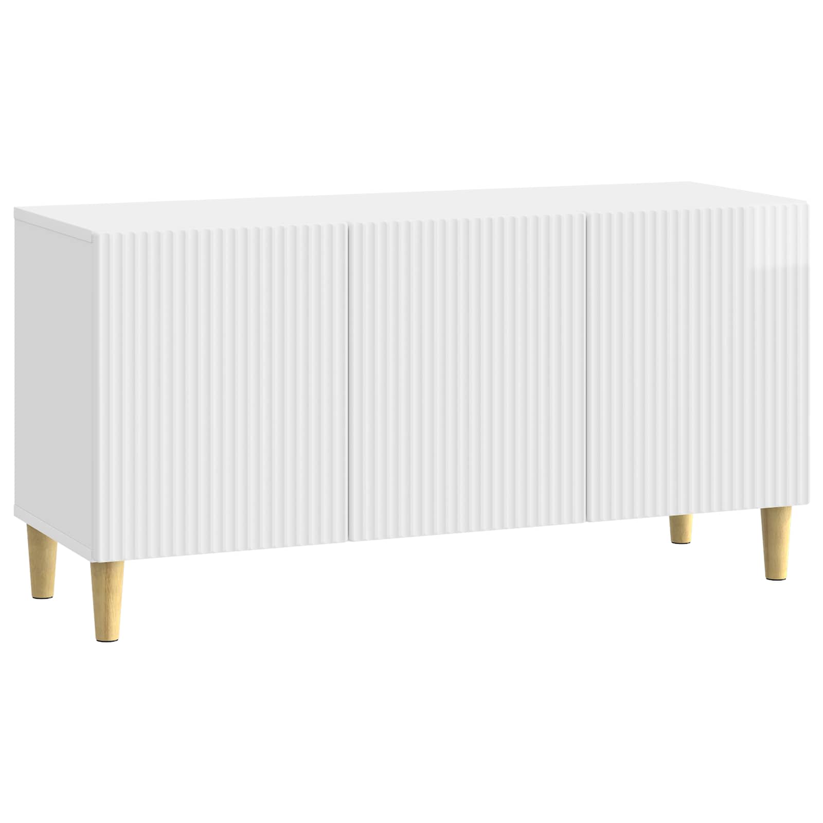 Mobile TV Bianco Lucido 99 x 34,5 x 50 cm Legno ingegnerizzato | homemem39