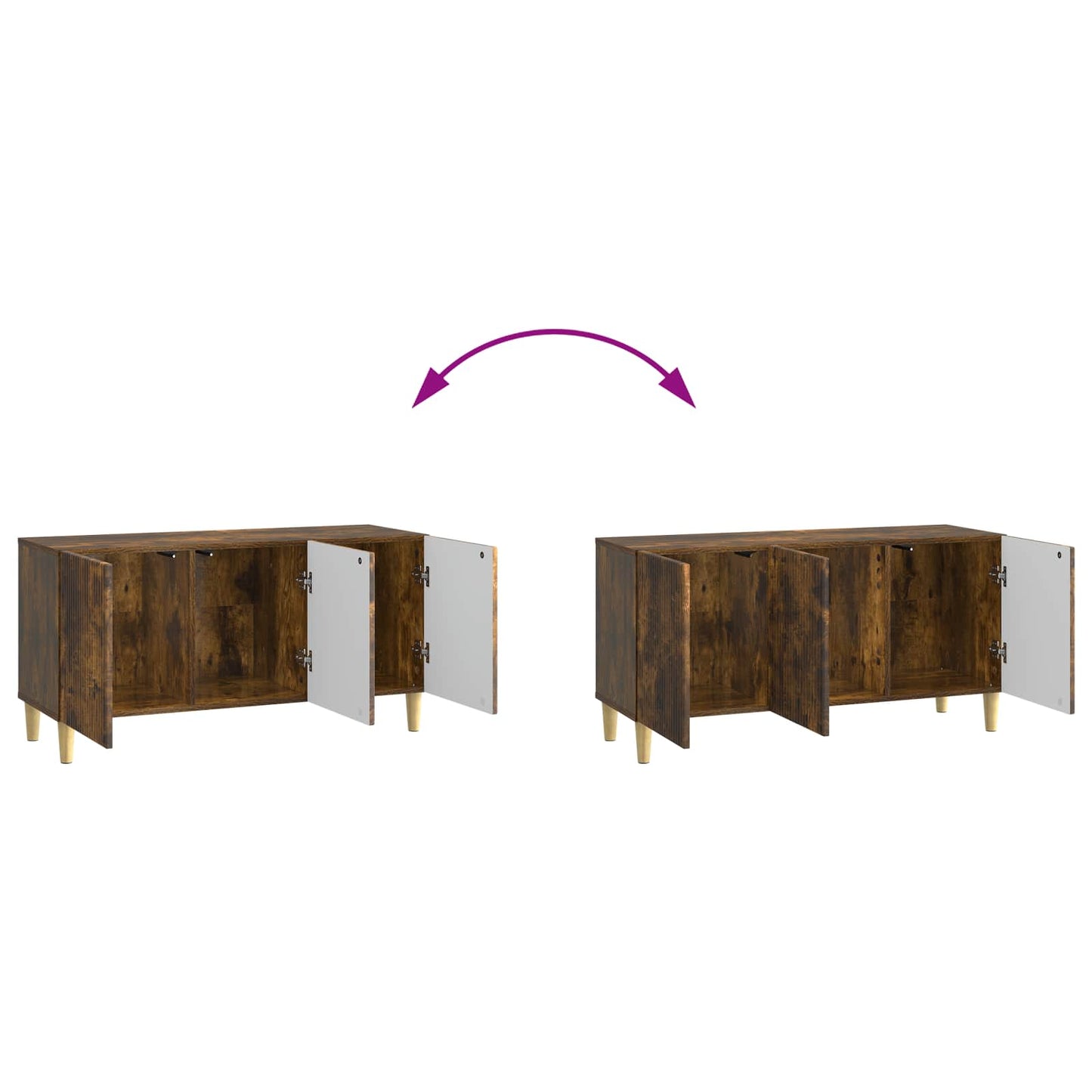 Mobile TV Rovere Fumo 99 x 34,5 x 50 cm Legno ingegnerizzato | homemem39
