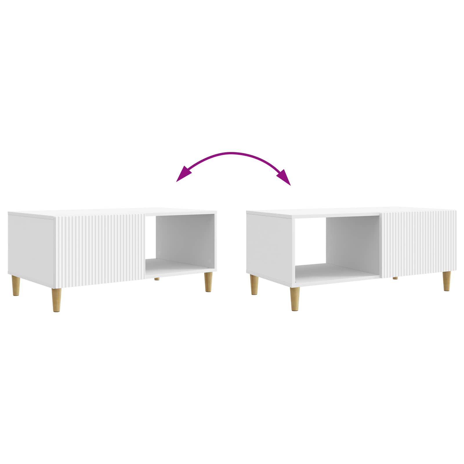 Tavolino da salotto Bianco 90 x 50 x 40 cm Legno ingegnerizzato | homemem39