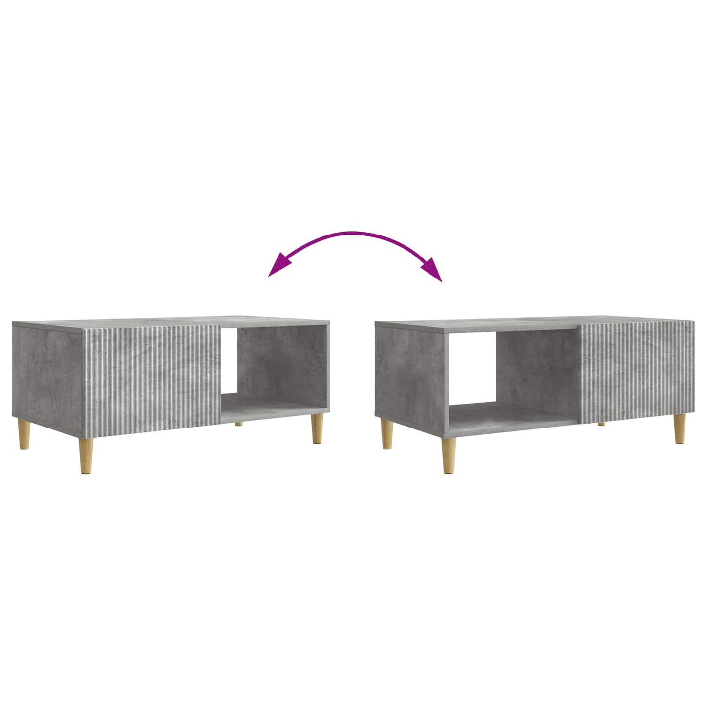Tavolino da salotto Grigio Cemento 90 x 50 x 40 cm | homemem39