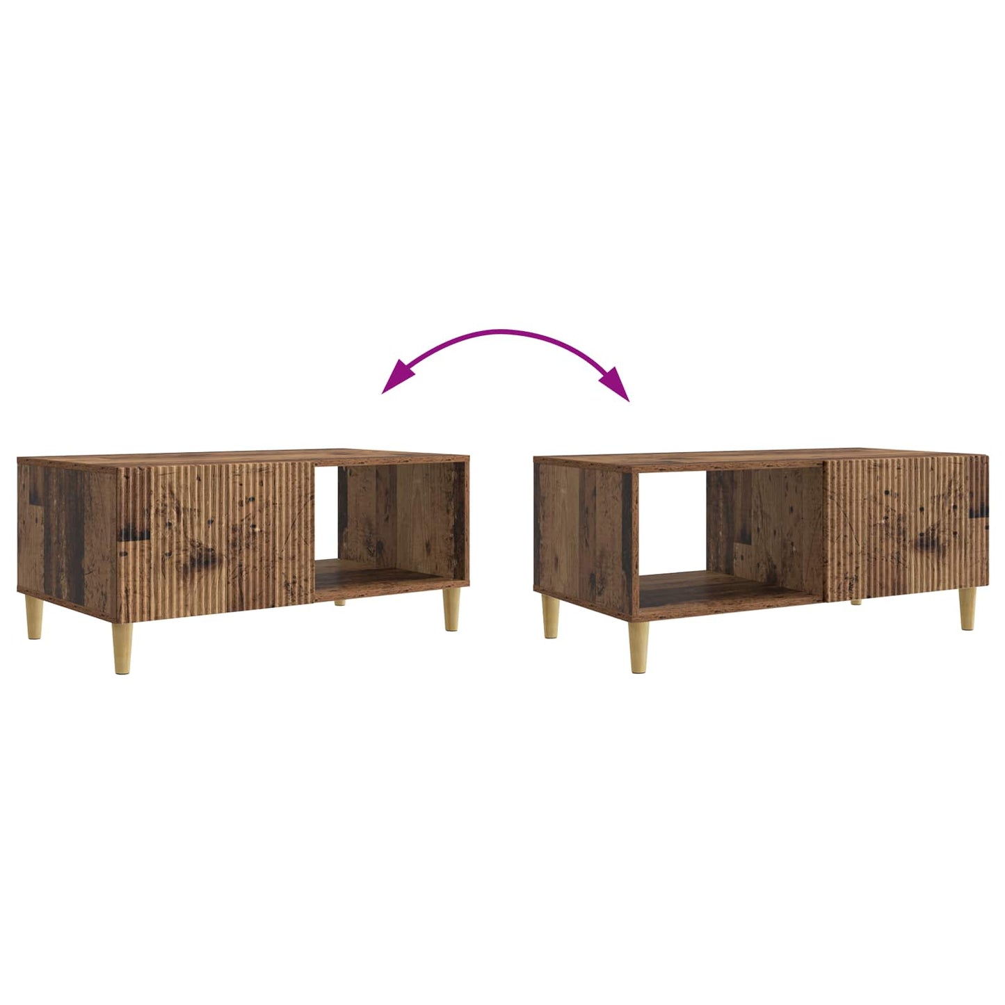 Tavolino da salotto Legno antico 90 x 50 x 40 cm | homemem39