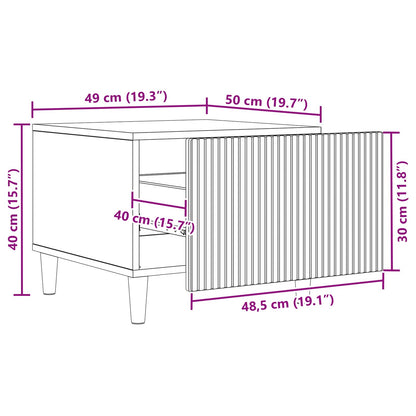 Tavolino da salotto Nero 49 x 50 x 40 cm Legno ingegnerizzato | homemem39