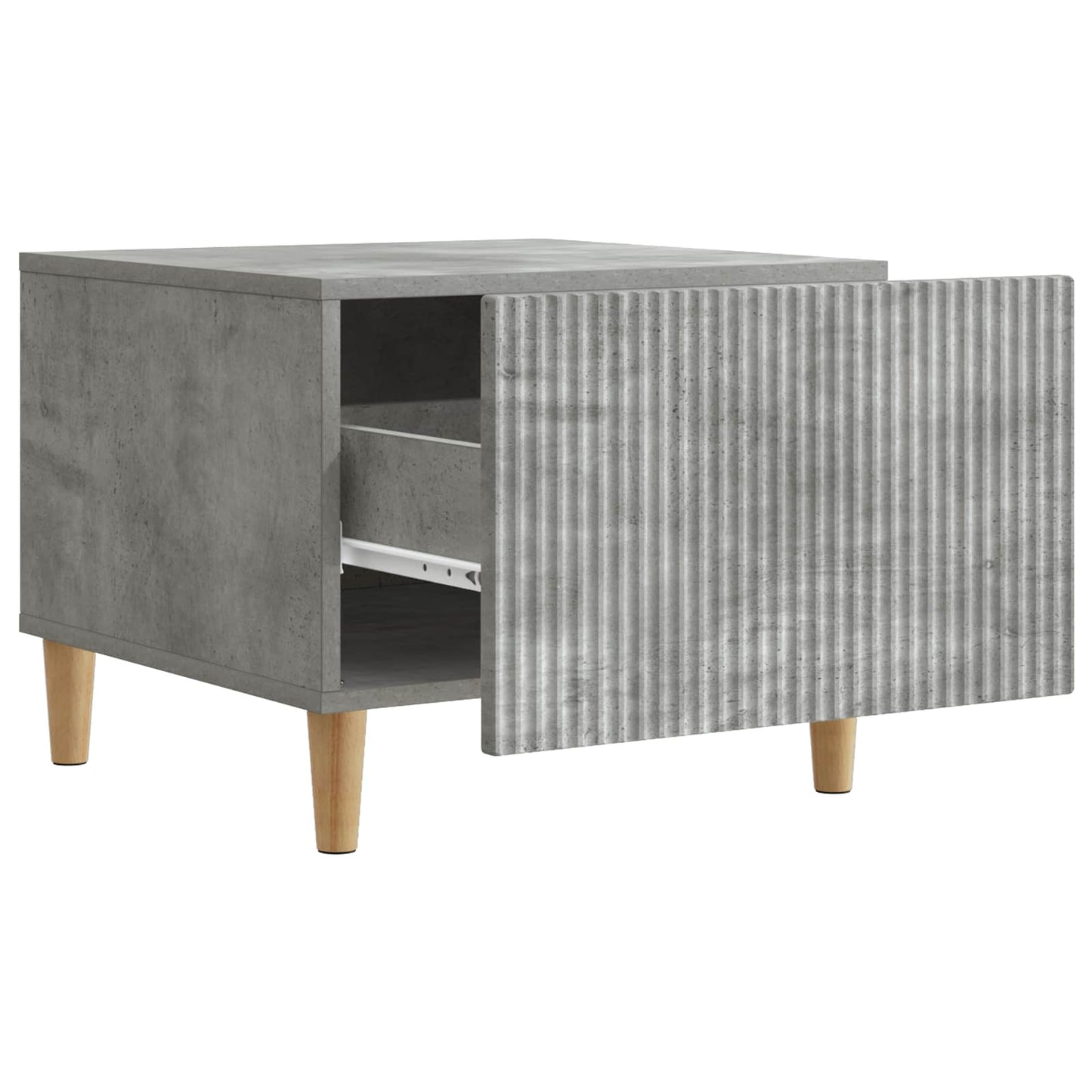Tavolino da salotto con cassetto Grigio Cemento 49 x 50 x 40 cm | homemem39