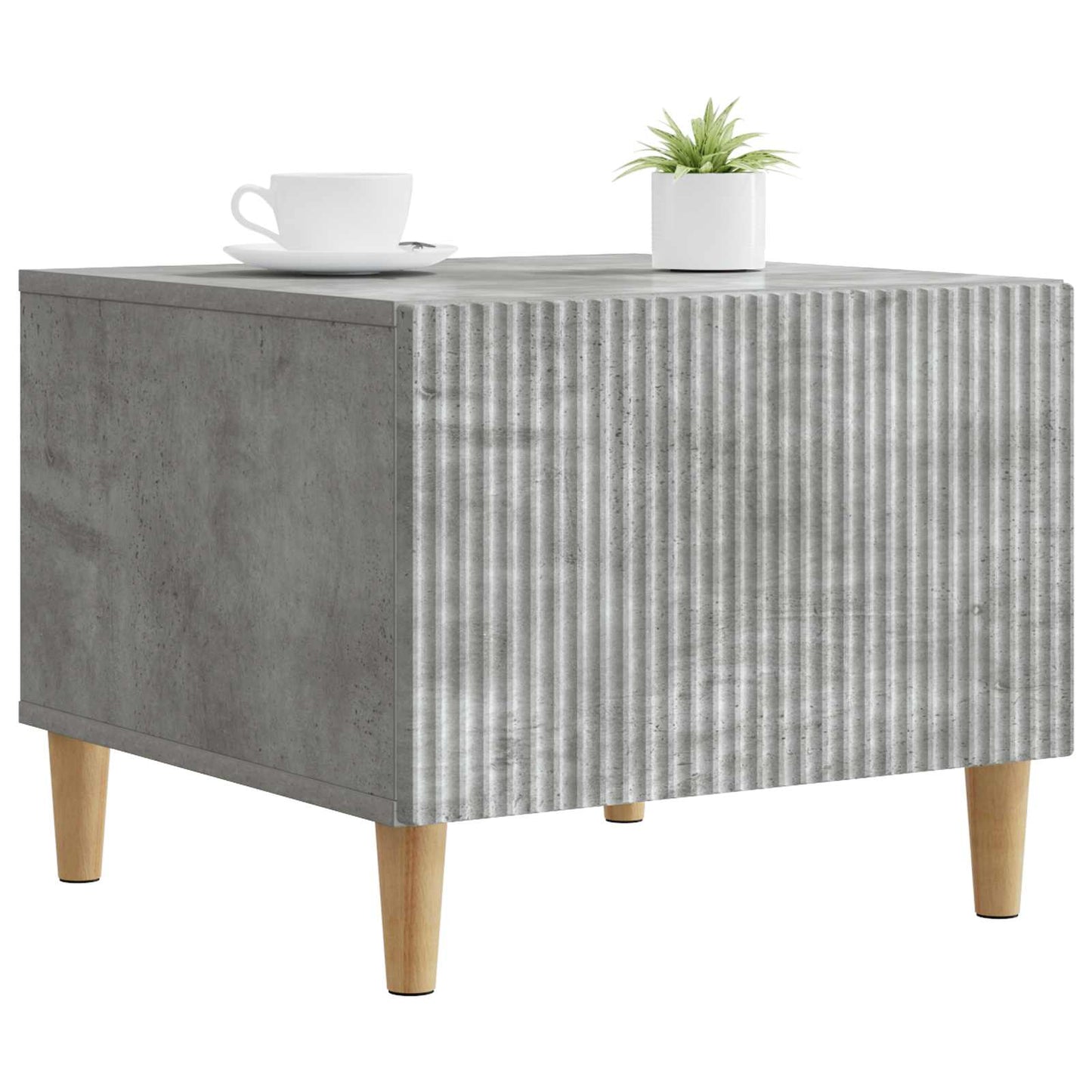 Tavolino da salotto con cassetto Grigio Cemento 49 x 50 x 40 cm | homemem39