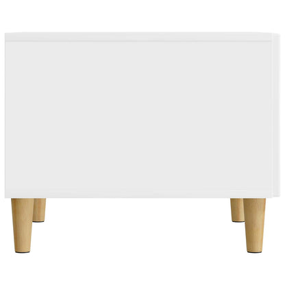 Tavolino da salotto con cassetto Bianco Lucido 49 x 50 x 40 cm