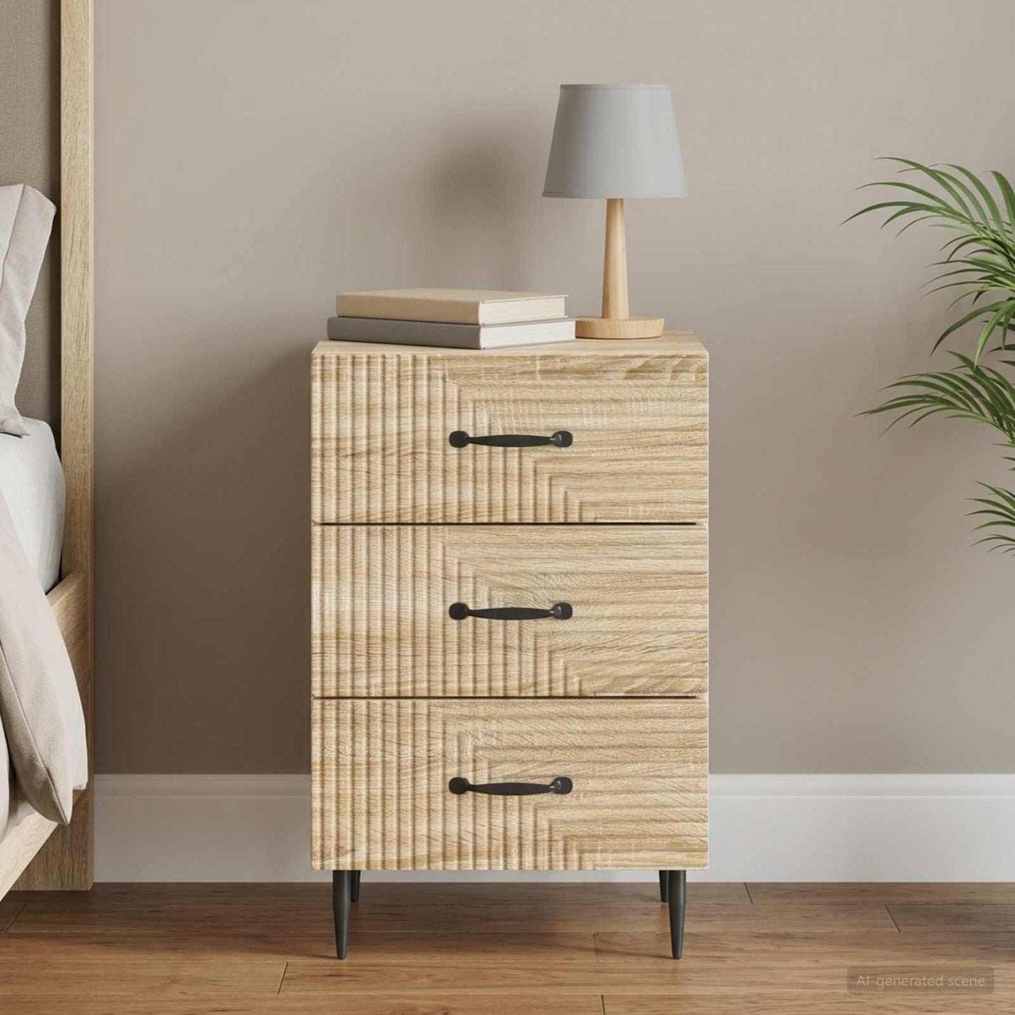 Armadio da Notte con cassetto Rovere Sonoma 43 x 41 x 66,5 cm | homemem39