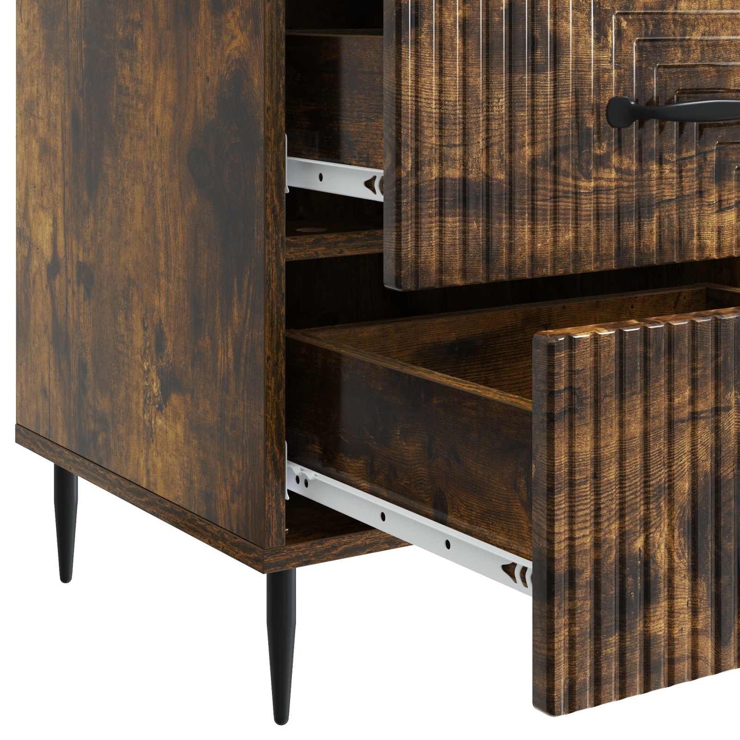 Armadio da Notte con cassetto Rovere Fumo 43 x 41 x 66,5 cm | homemem39