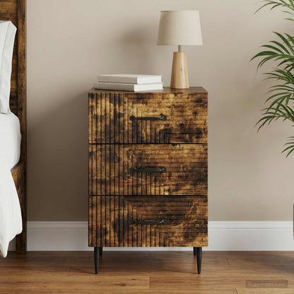 Armadio da Notte con cassetto Rovere Fumo 43 x 41 x 66,5 cm | homemem39