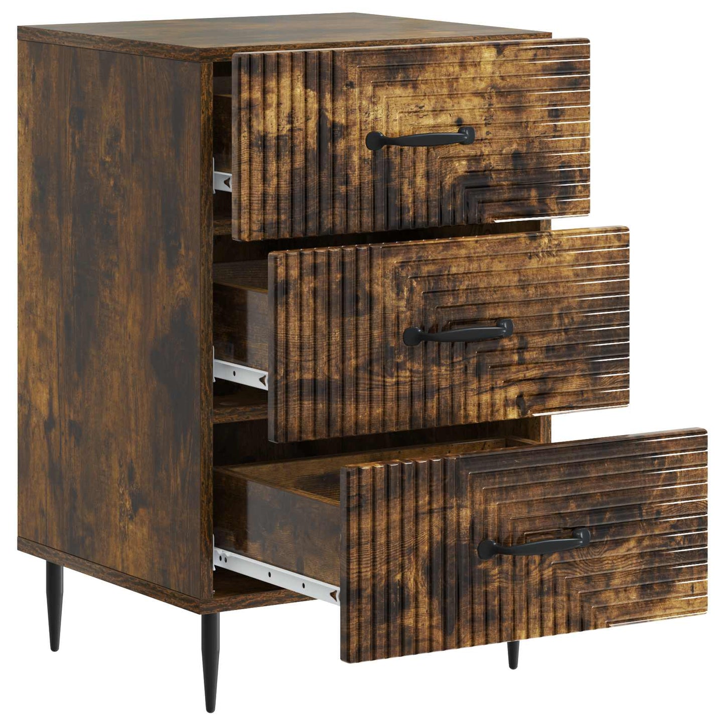 Armadio da Notte con cassetto Rovere Fumo 43 x 41 x 66,5 cm | homemem39