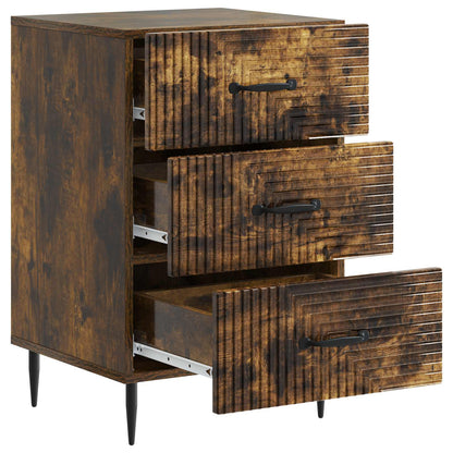 Armadio da Notte con cassetto Rovere Fumo 43 x 41 x 66,5 cm | homemem39