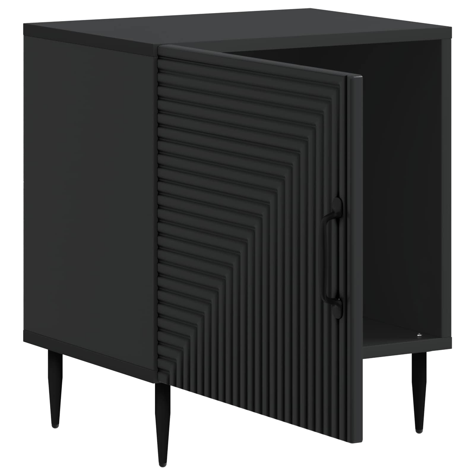 Armadio da Notte 2 pcs Nero 43 x 34,5 x 50 cm | homemem39