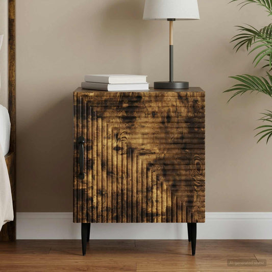 Armadio da Notte Rovere Fumo 43 x 34,5 x 50 cm