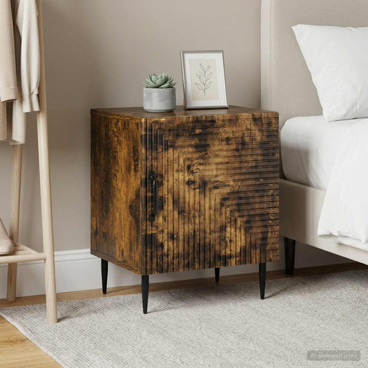 Armadio da Notte 2 pz Rovere Fumo 43 x 34,5 x 50 cm