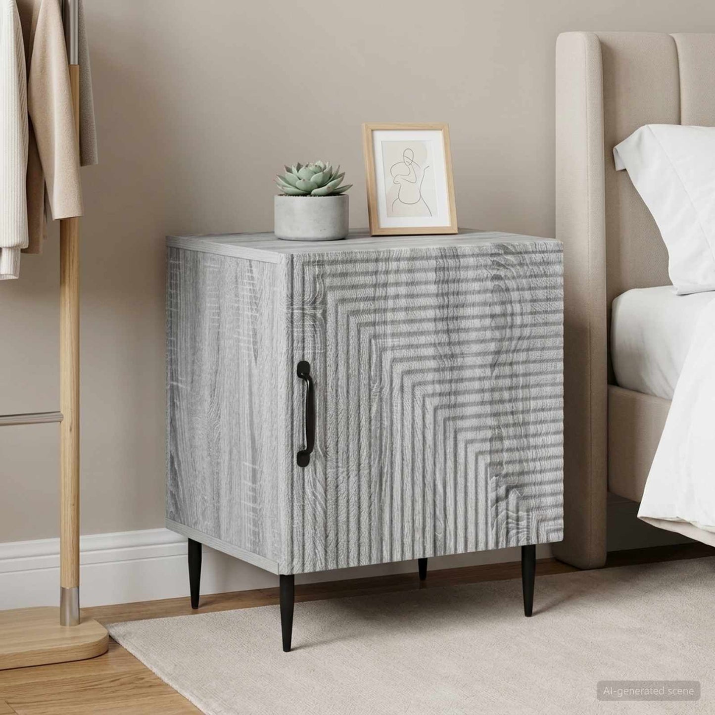 Armadio da Notte 2 pcs Grigio Sonoma 43 x 34,5 x 50 cm