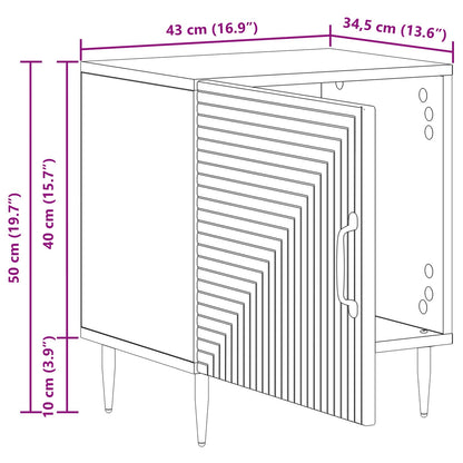 Armadio da Notte 2 pcs Legno antico 43 x 34,5 x 50 cm | homemem39