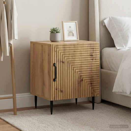 Armadio da Notte 2 pz Rovere Artigianale 43 x 34,5 x 50 cm