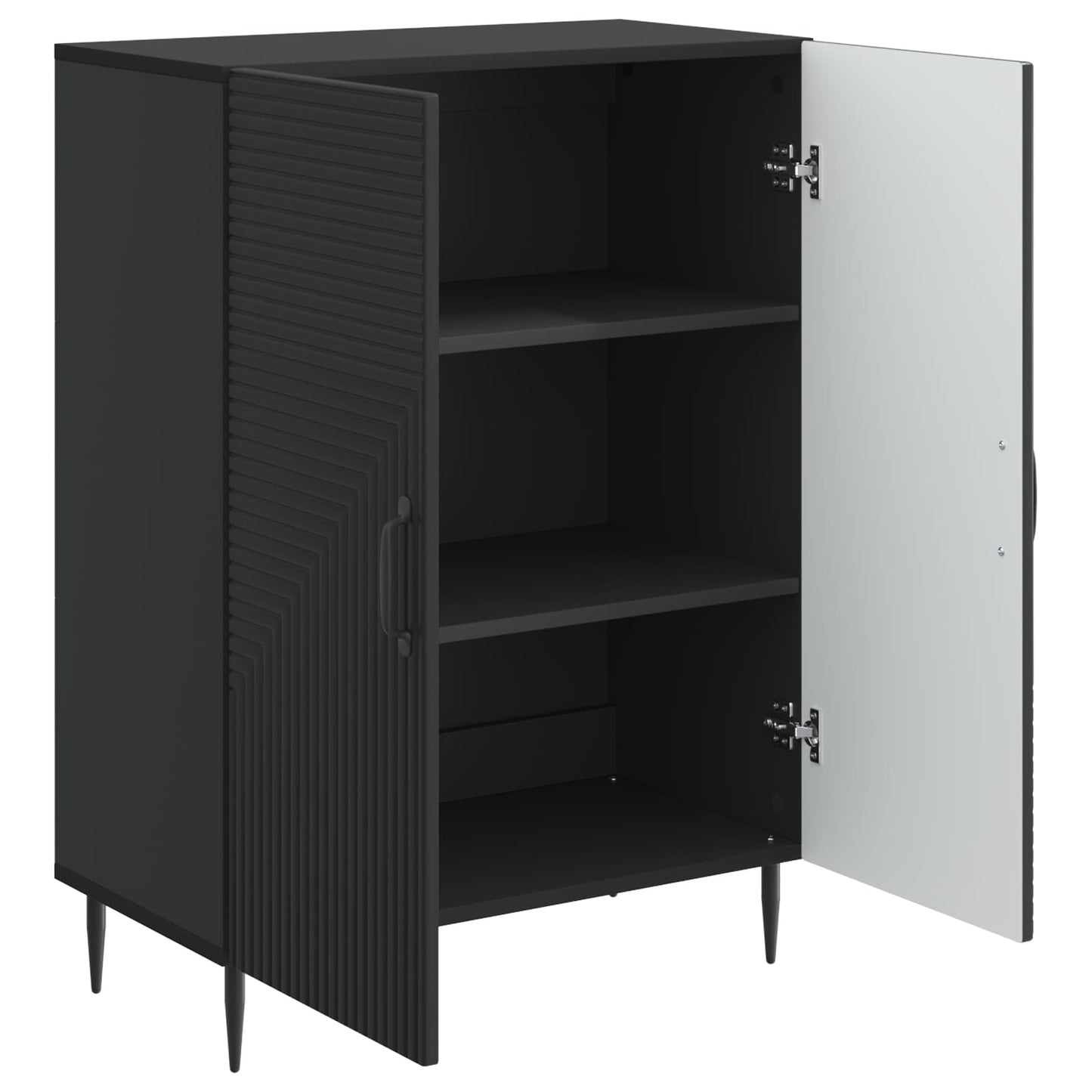 Credenza Nero 66 x 34,5 x 89,5 cm Legno ingegnerizzato