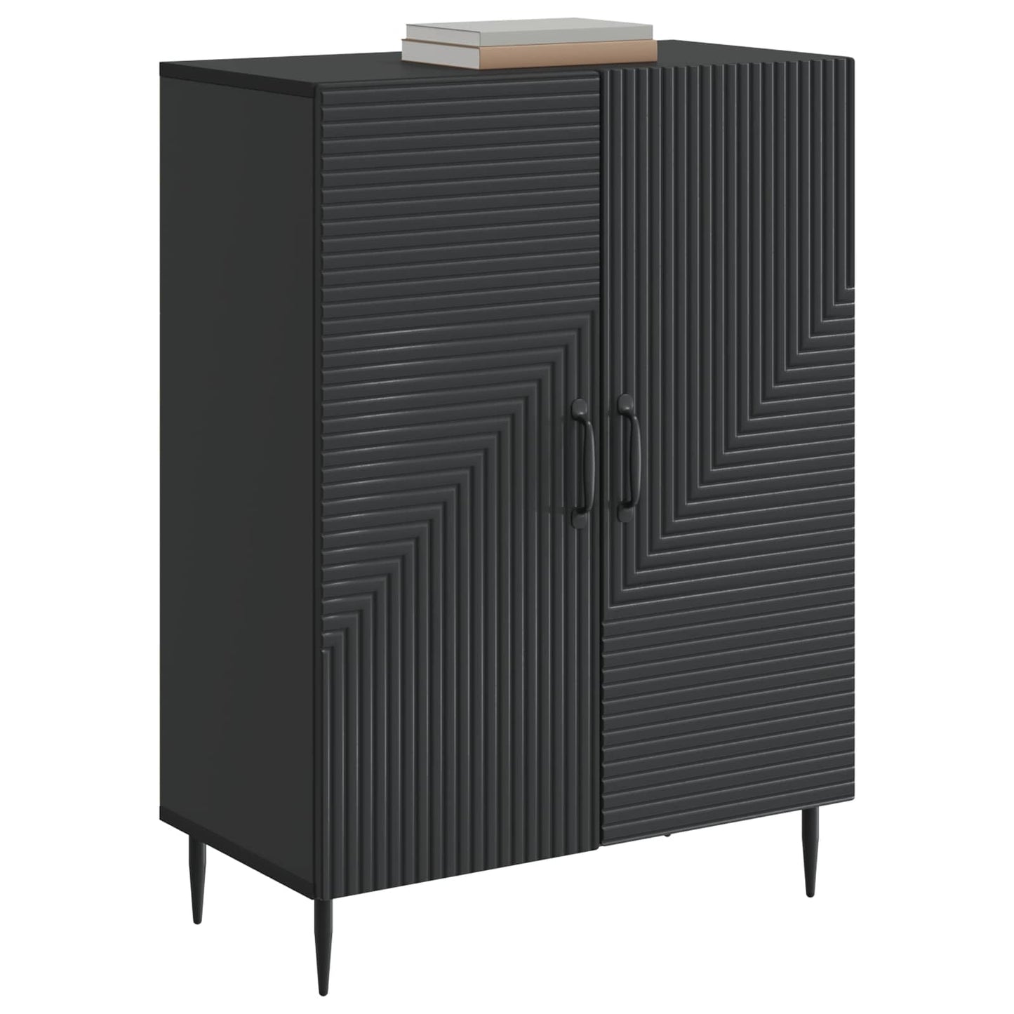 Credenza Nero 66 x 34,5 x 89,5 cm Legno ingegnerizzato