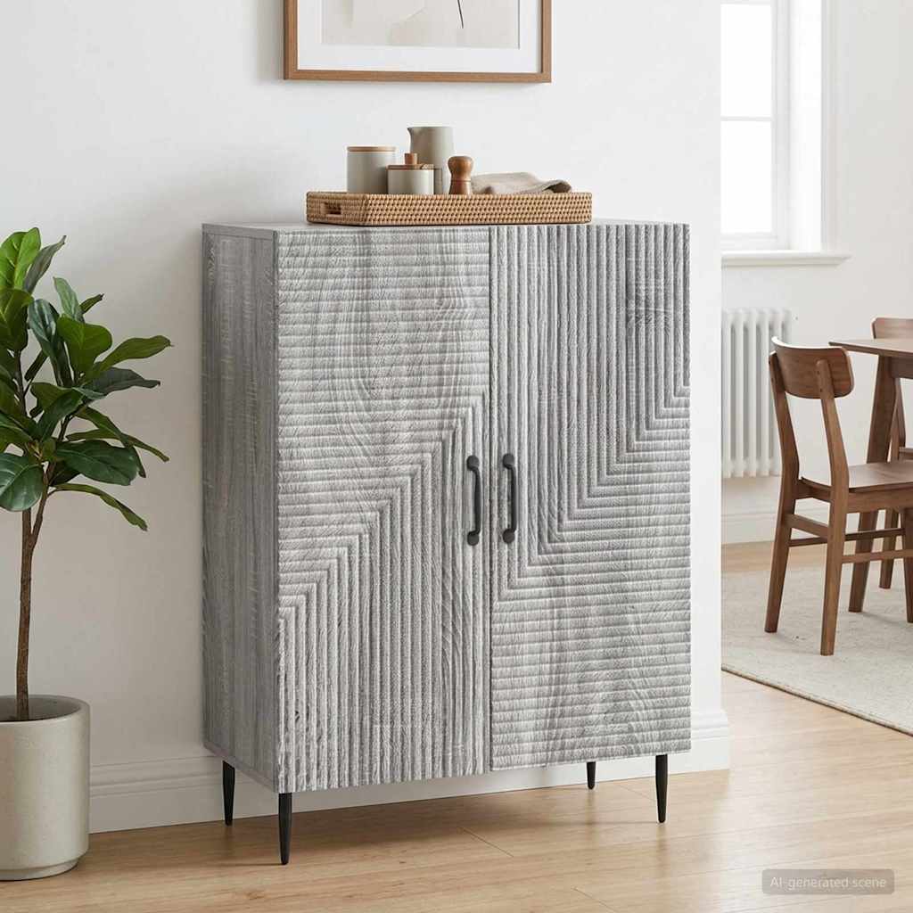Credenza Grigio Sonoma 66 x 34,5 x 89,5 cm Legno ingegnerizzato