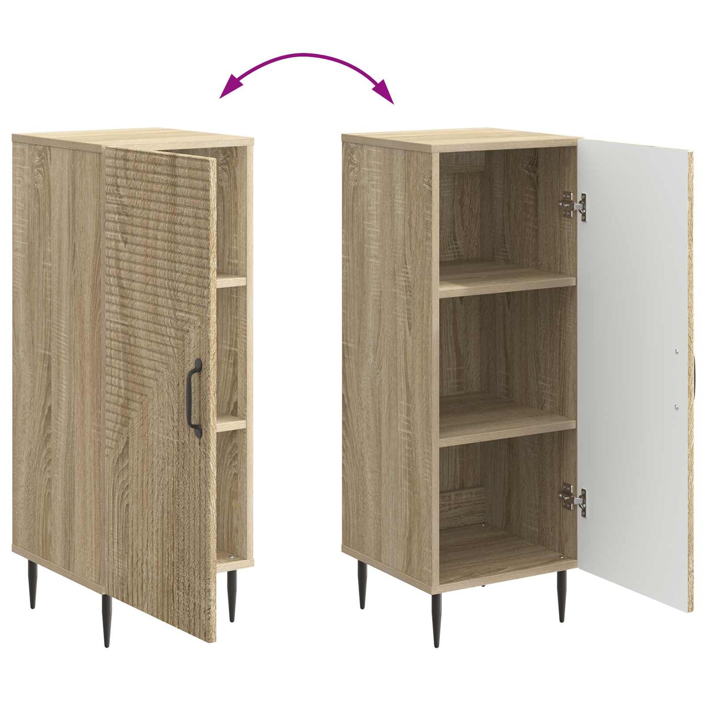 Credenza Rovere Sonoma 33 x 34,5 x 89,5 cm Legno ingegnerizzato