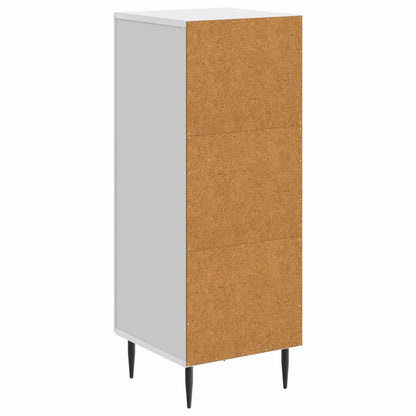 Credenza Bianco Lucido 33 x 34,5 x 89,5 cm Legno ingegnerizzato