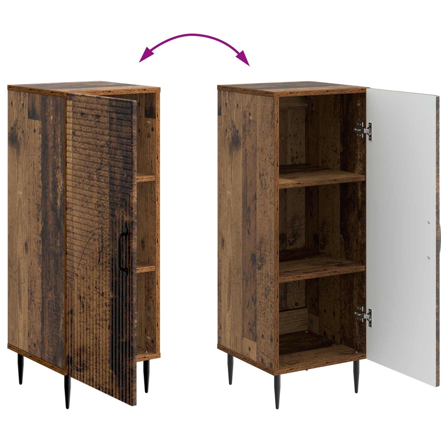 Credenza Legno antico 33 x 34,5 x 89,5 cm Legno ingegnerizzato | homemem39