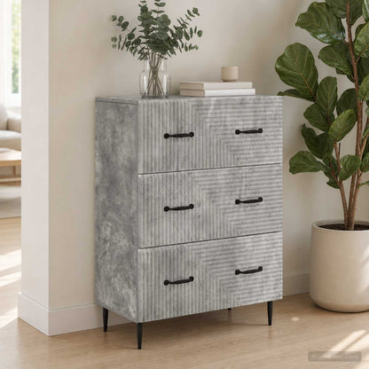 Mobile con Cassetti Grigio Cemento 66 x 34,5 x 89,5 cm
