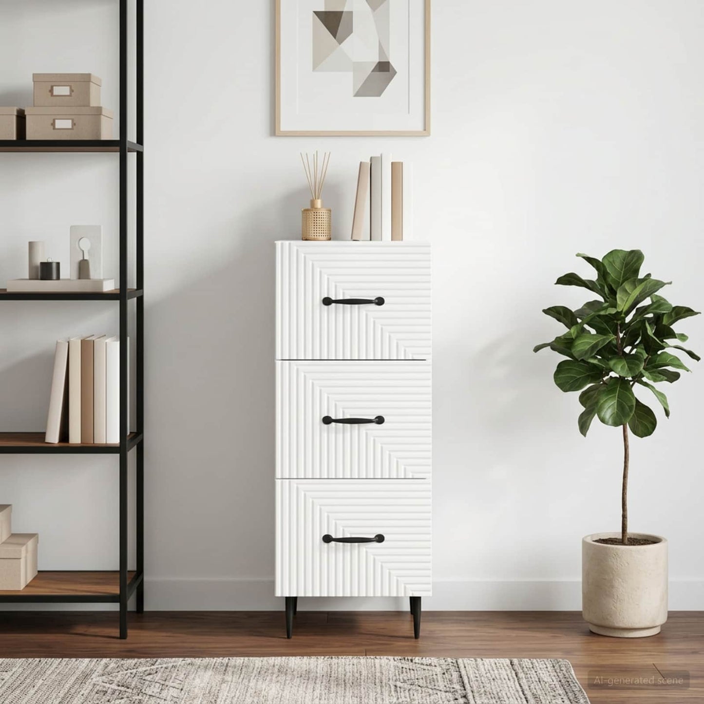 Mobile con Cassetti Bianco 33 x 34,5 x 89,5 cm