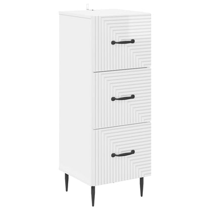 Mobile con Cassetti Bianco Lucido 33 x 34,5 x 89,5 cm
