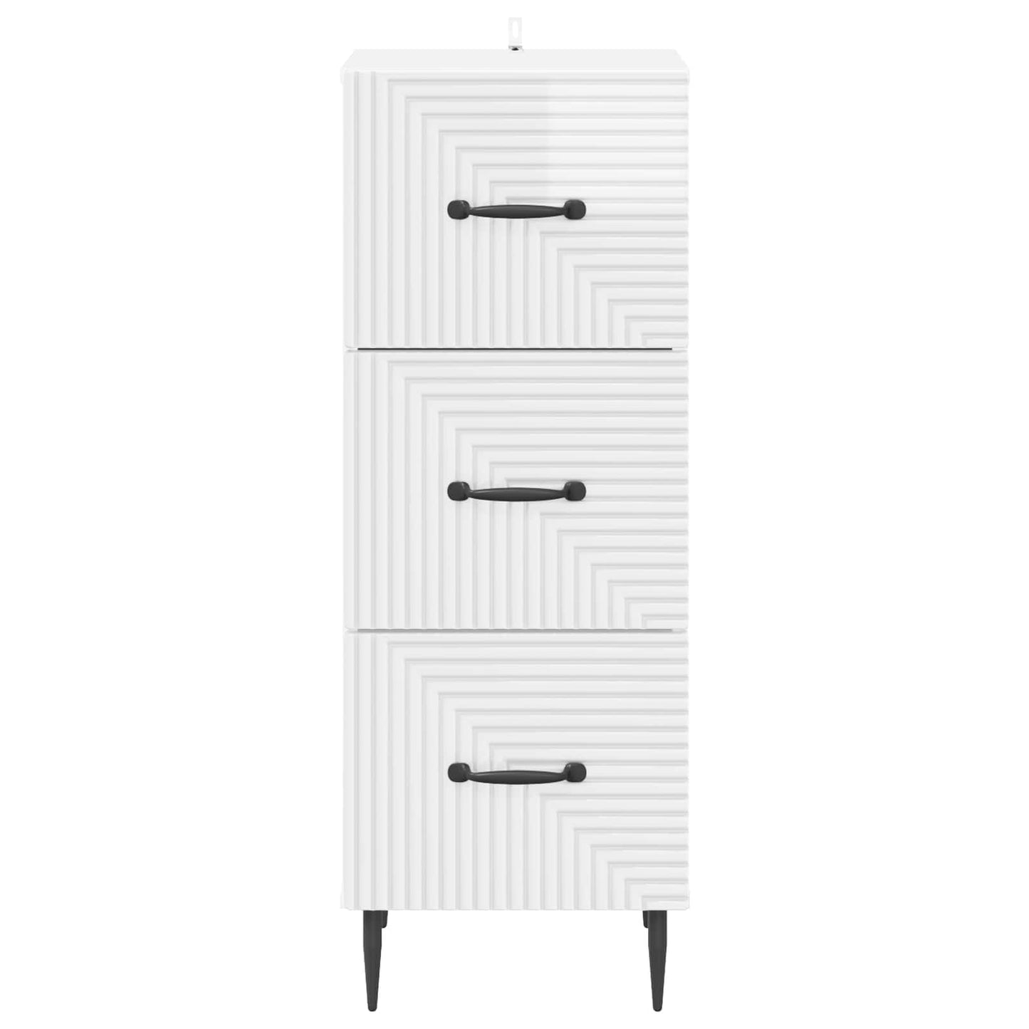 Mobile con Cassetti Bianco Lucido 33 x 34,5 x 89,5 cm