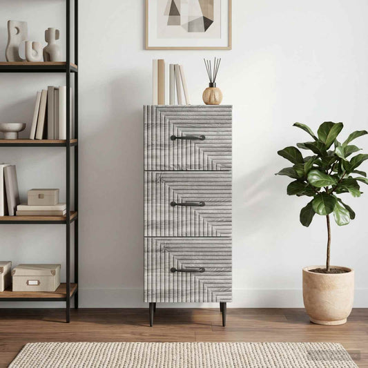 Mobile con Cassetti Grigio Sonoma 33 x 34,5 x 89,5 cm