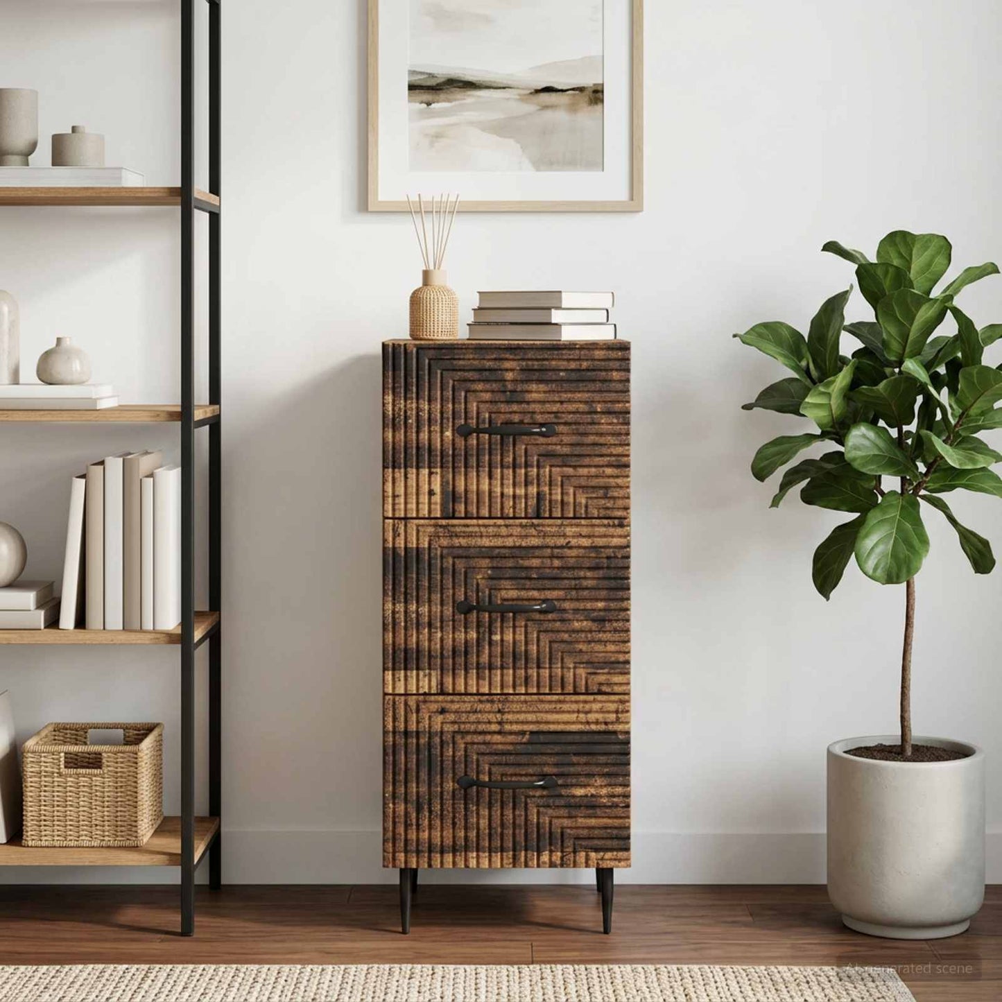 Mobile con Cassetti Legno antico 33 x 34,5 x 89,5 cm