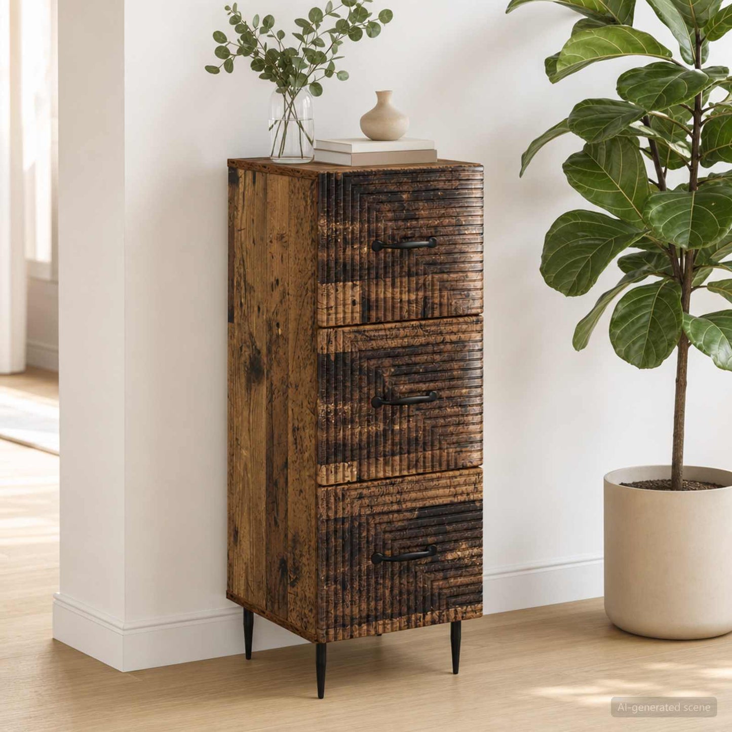 Mobile con Cassetti Legno antico 33 x 34,5 x 89,5 cm