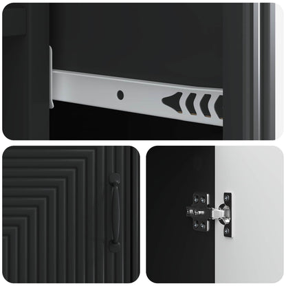Credenza Nero 66 x 34,5 x 89,5 cm Legno ingegnerizzato | homemem39