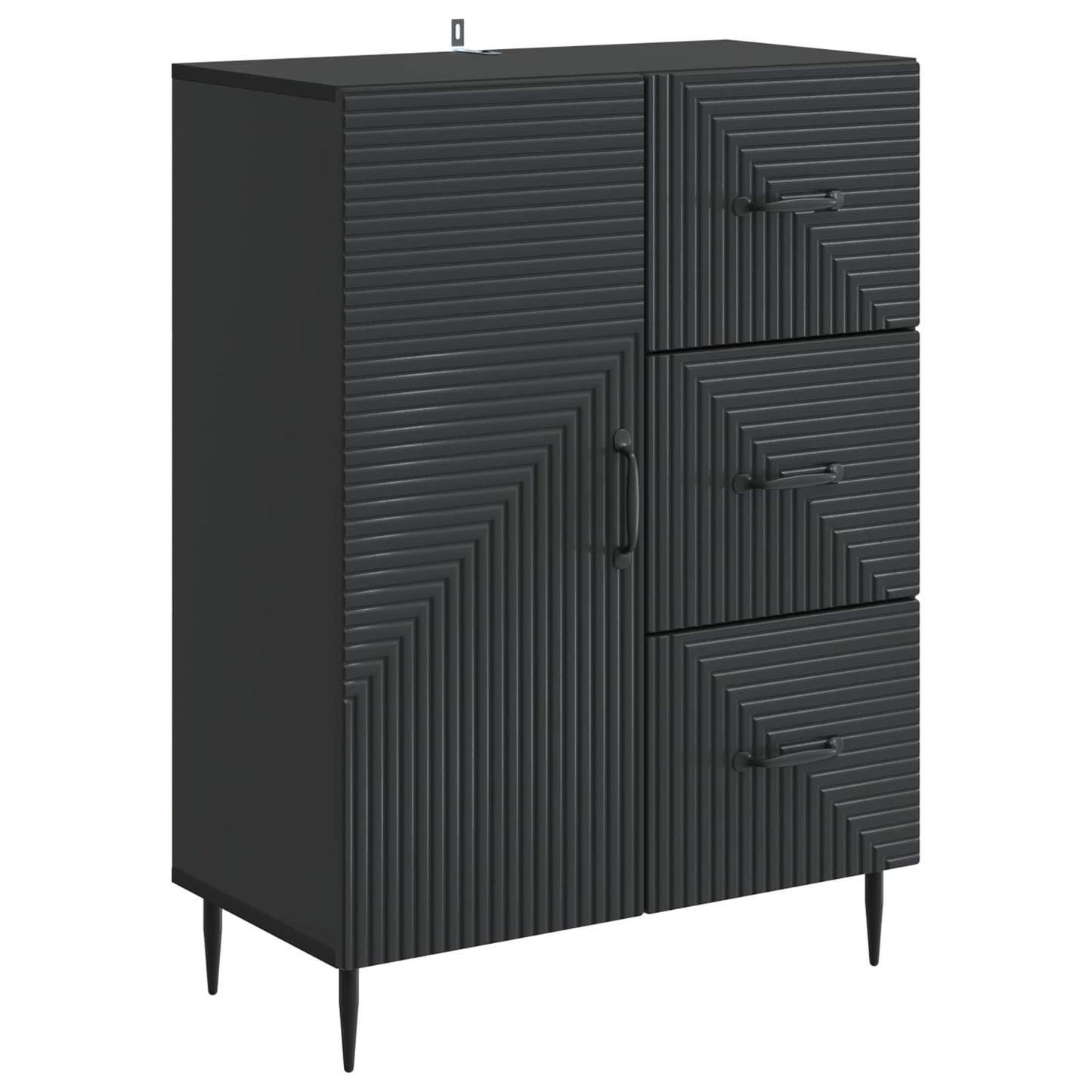 Credenza Nero 66 x 34,5 x 89,5 cm Legno ingegnerizzato