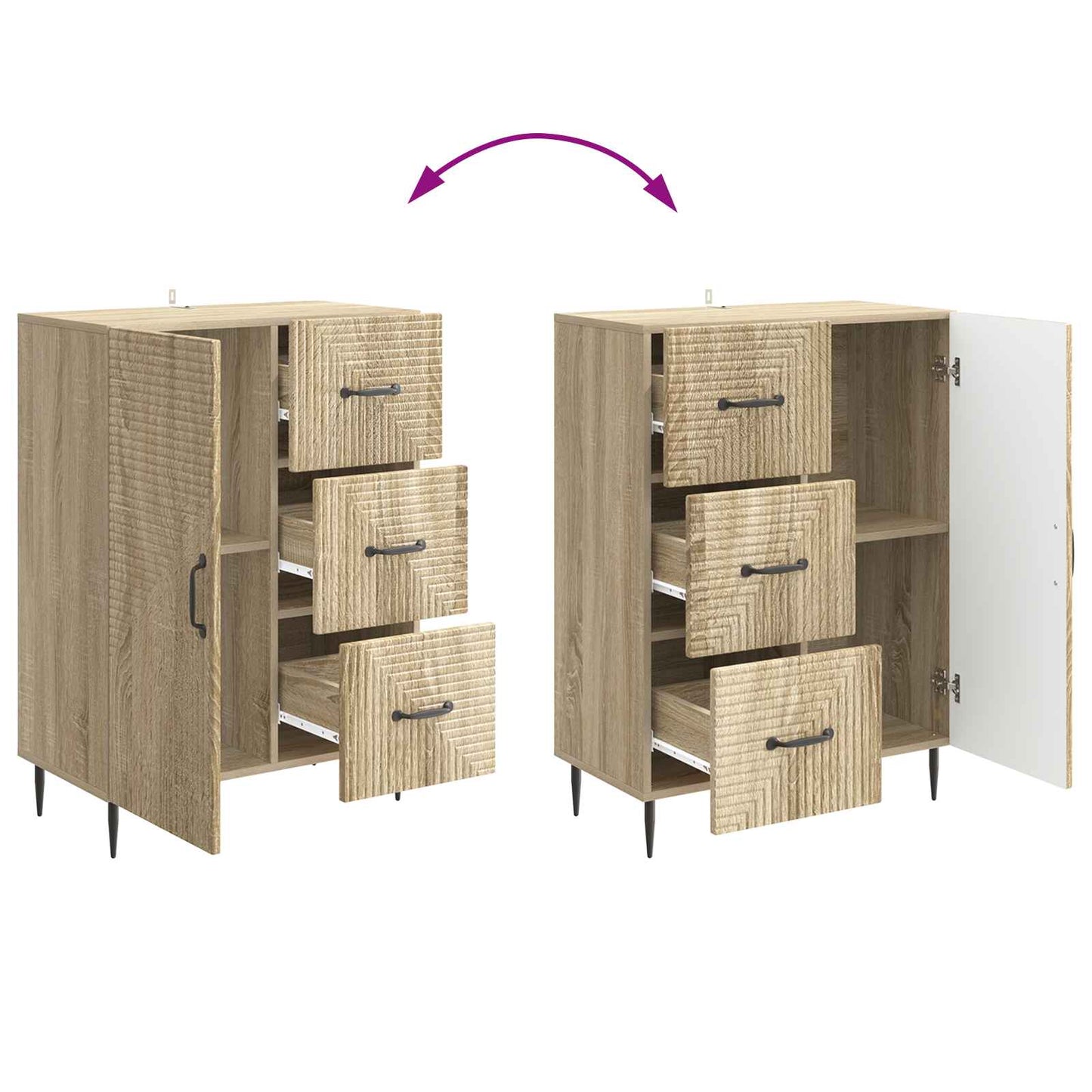 Credenza Rovere Sonoma 66 x 34,5 x 89,5 cm Legno ingegnerizzato | homemem39